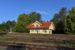 Het mooie stationsgebouw van Billingsfors in de vroege ochtendzon van 23-7-2015 7:03 The beautiful station of Billingsfors in the early morning sun of 23-7-2015
7:03