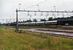 Een aantal wagons, waaronder enkele Shimmns van Nordwaggon staan in july 1997 in Falun op het emplacement.  Some wagons are standing in Falun on the yard of Falun. We see a couple of Shimmns from Nordwaggon. 
July 1998.