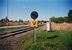 Het industriespoor langs de Blixholmsvägen in Norrköping in mei 2000. The siding near the Blixholmsvägen in Norrköping in May 2000.