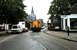 In juni 1984 rijdt de geel grijze 2431 met derde frontsein in Leek. In June 1984 the yellow grey diesel engine NS 2431 is driving in Leek.