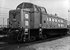 In september 1962 staat de 2801 (een prototype) van de NS in Utrecht. 
Beeldmateriaal Het Utrechts Archief Nr. 155397 In September 1962 the diesel lcomotive 2801 (a prototype) from the NS is standing in Utrecht. 
Image from Het Utrechts Archief Nr. 155397