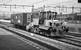 Een Ballast Profileermachine, ofwel Ballast Afwerkmachine (BAM) in Rotterdam. 
Rond 1984. A working train in Rotterdam. Around 1984.