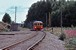 Een Y7 van de SJ vertrekt op 2-8-1975 uit Blomskog richting Årjäng op de DVVJ. A Y7 diesel train unit from the SJ is leaving Blomskog on 2-8-1975 to Årjäng on the DVVJ.