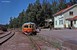 Een diesel treinstel Y7 nr 1163 van de SJ komt op 4-8-1975 aan in Dals Långed onderweg naar Mellerud op de DVVJ. A diesel train unit type Y7 nr 1163 from the SJ arrives on 4-8-1975 at Dals Långed on its way to Mellerud on the DVVJ.