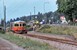 Op 31-7-1975 komt een diesel treinstel type Y7 van de SJ aan in Koppom - Södra aan de DVVJ. On 31-7-1975 a diesel railcar type Y7 from the SJ arrives at Koppom - Södra on the DVVJ.