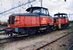 Diesellocs SJ Z70 nr 735 708 staan in augustus 2000 in Ånge op het emplacement (nog net voordat Green Cargo opgericht zou worden). Diesel engines SJ Z70 nr 735 and 708 are standing on the yard of Ånge in August 2000 (just before Green Cargo would take over).