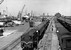 Hippel 648 rangeert op het station van Hoek van Holland Haven met een aantal rijtuigen. 
Links is de oude haven zichtbaar met Van Gend en Loos vrachtwagens en schepen. 
17-06-1959
Beeldmateriaal Het Utrechts Archief Nr. 154990 Diesel engine 648 is shunting with some coaches on the yard of Hoek van Holland Haven on 17-06-1959.
On the left we see the harbour with Van Gend en Loos trucks and ships being (un)loaded. 