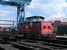 Op 8-8-2006 staat een Z66 (nr 600) locomotief van Green Cargo in Göteborg bij de container terminal.
13:58
 On 8-8-2006 a diesel shunting engine type Z66 (nr 600) is standing in Göteborg.
13:58