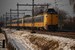 Drie NS koploper stellen passeren Hattem (net voor het viaduct van de A50) richting Zwolle op 07-01-2009 Three electric railcars (Koplopers) from NS pass Hattem in the direction of Zwolle (just before the overpass of the highway A50) on 07-01-2009