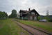 Het voormalig station van Gåsvarv, enkele kilometers voor Älvdalen, gelegen aan de Mora-Elfdalens Jernväg (MEJ) op 27-7-2016 om 20:58 The former station of Gåsvarv, some kilometers from Älvdalen on the railway Mora-Elfdalens Jernväg (MEJ).
27-7-2016 at 20:57