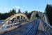 De gecombineerde weg / spoor brug over de Osterdalälven in de buurt van Oxberg. We kijken nu in de richting van Oxberg.
26-7-2016 19:10 The combined road / rail bride nearby Oxberg, looking in the direction of Oxberg.
26-7-19:10